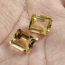 Citrine 12x10mm rectangle facet 6.3 cts